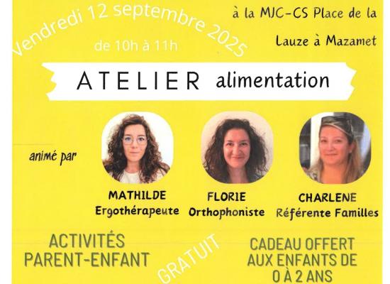 Atelier Alimentation de bébé. 